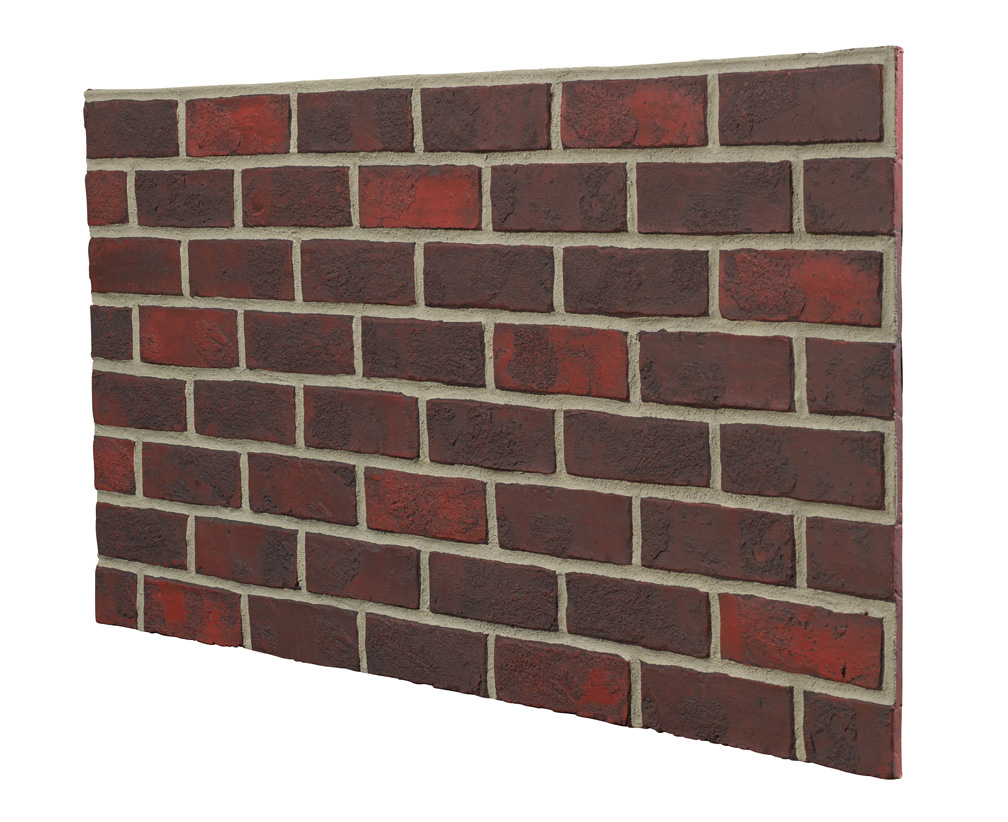 Rustic Brick Standard - Dark Red Gray Grout